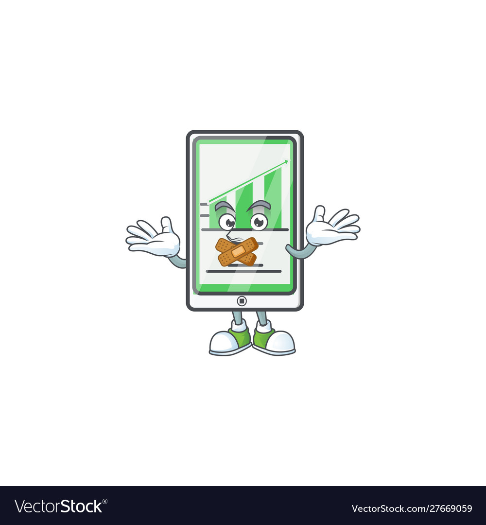 Silent up chart vertical tablet for progress Vector Image Silent up chart vertical tablet for progress
