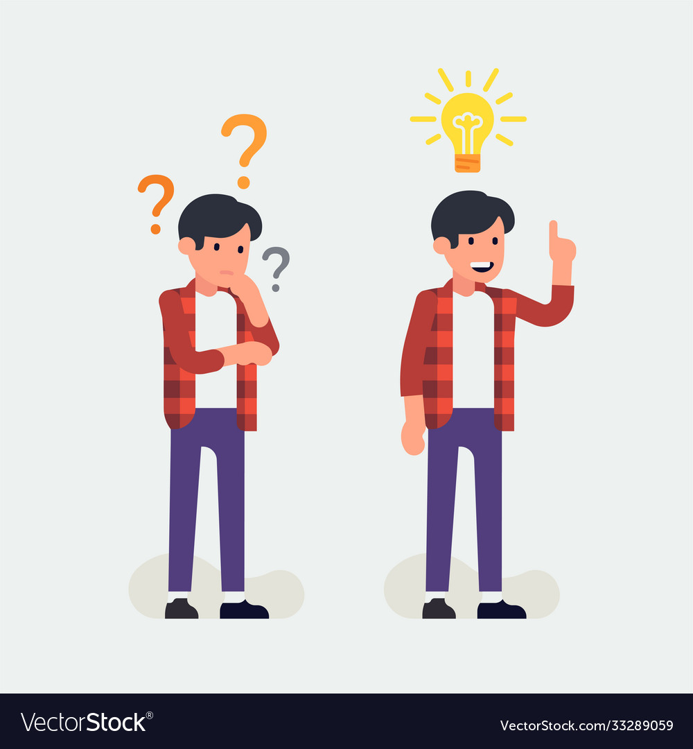 Thinking process concept design element Royalty Free Vector