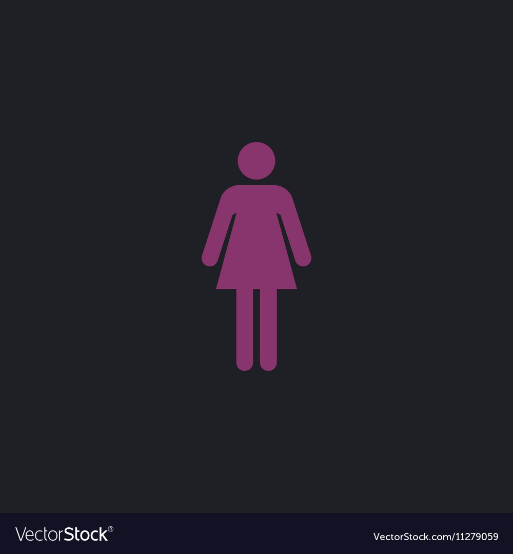 Woman computer symbol Royalty Free Vector Image