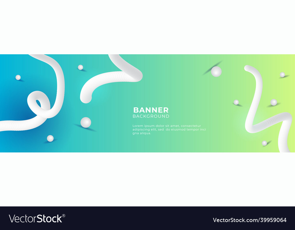 Abstract wide banner background with geometric Vector Image