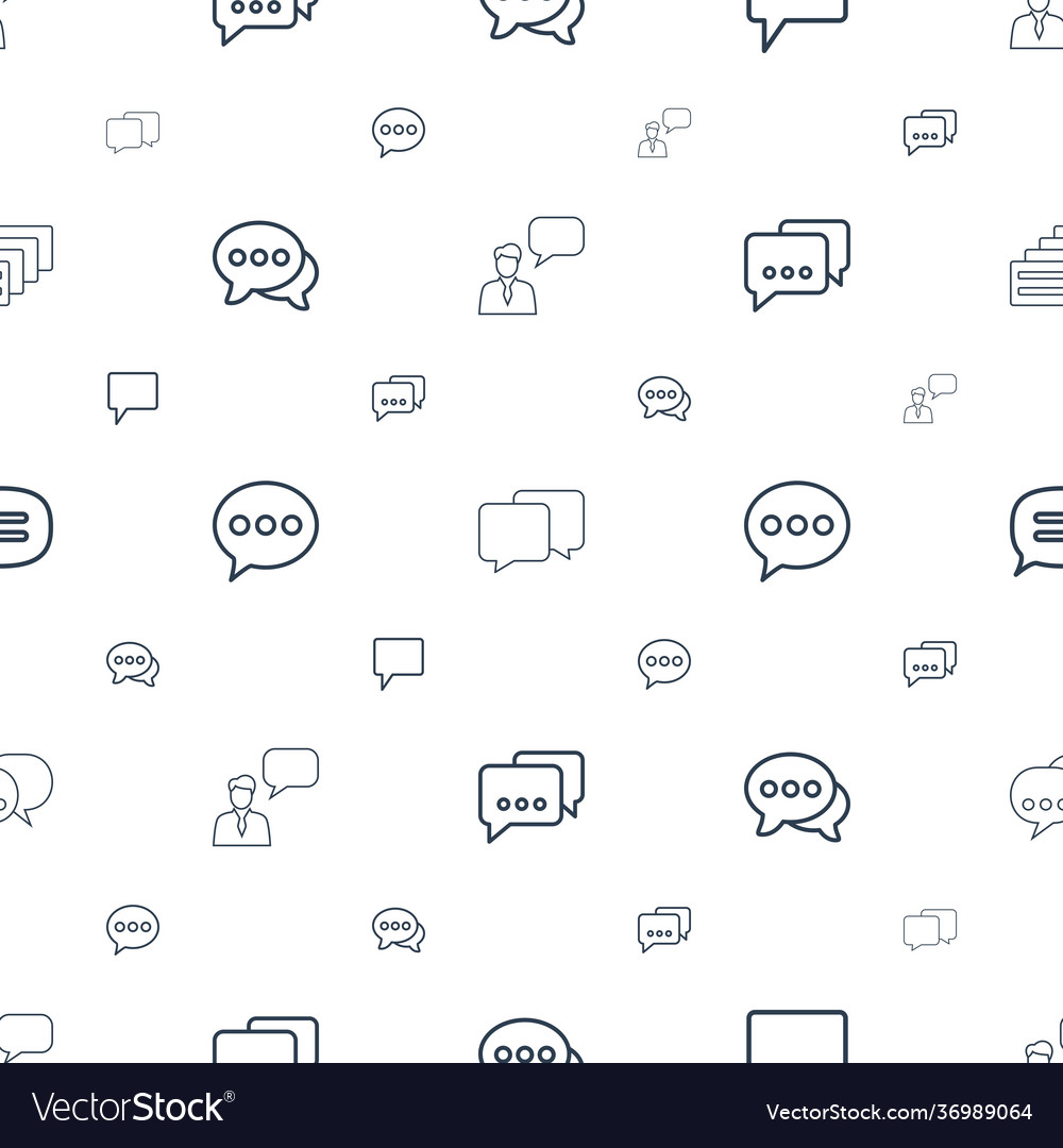 Dialog icons pattern seamless white background