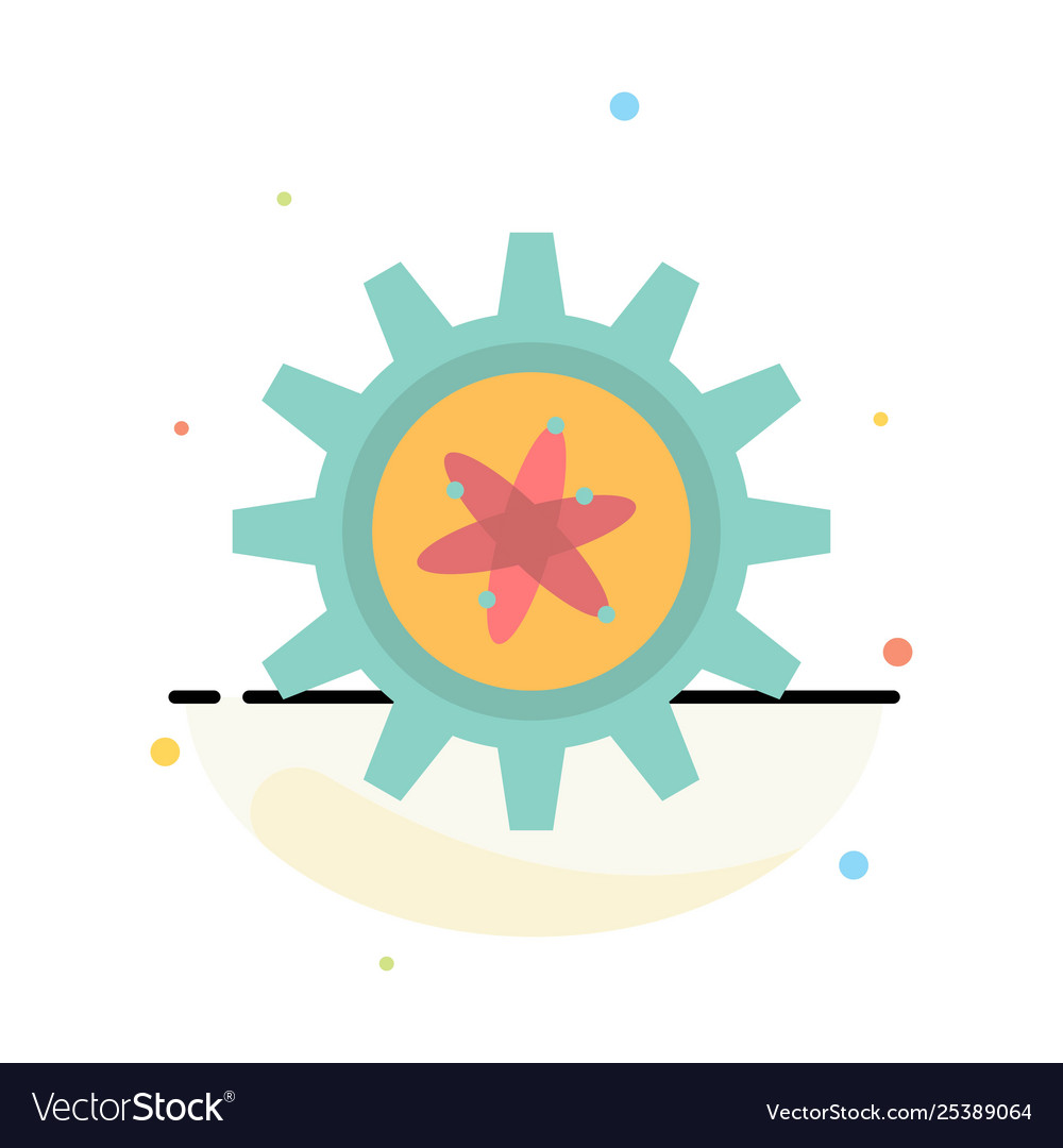 Experiment gear setting lab abstract flat color Vector Image Experiment gear setting lab abstract flat color