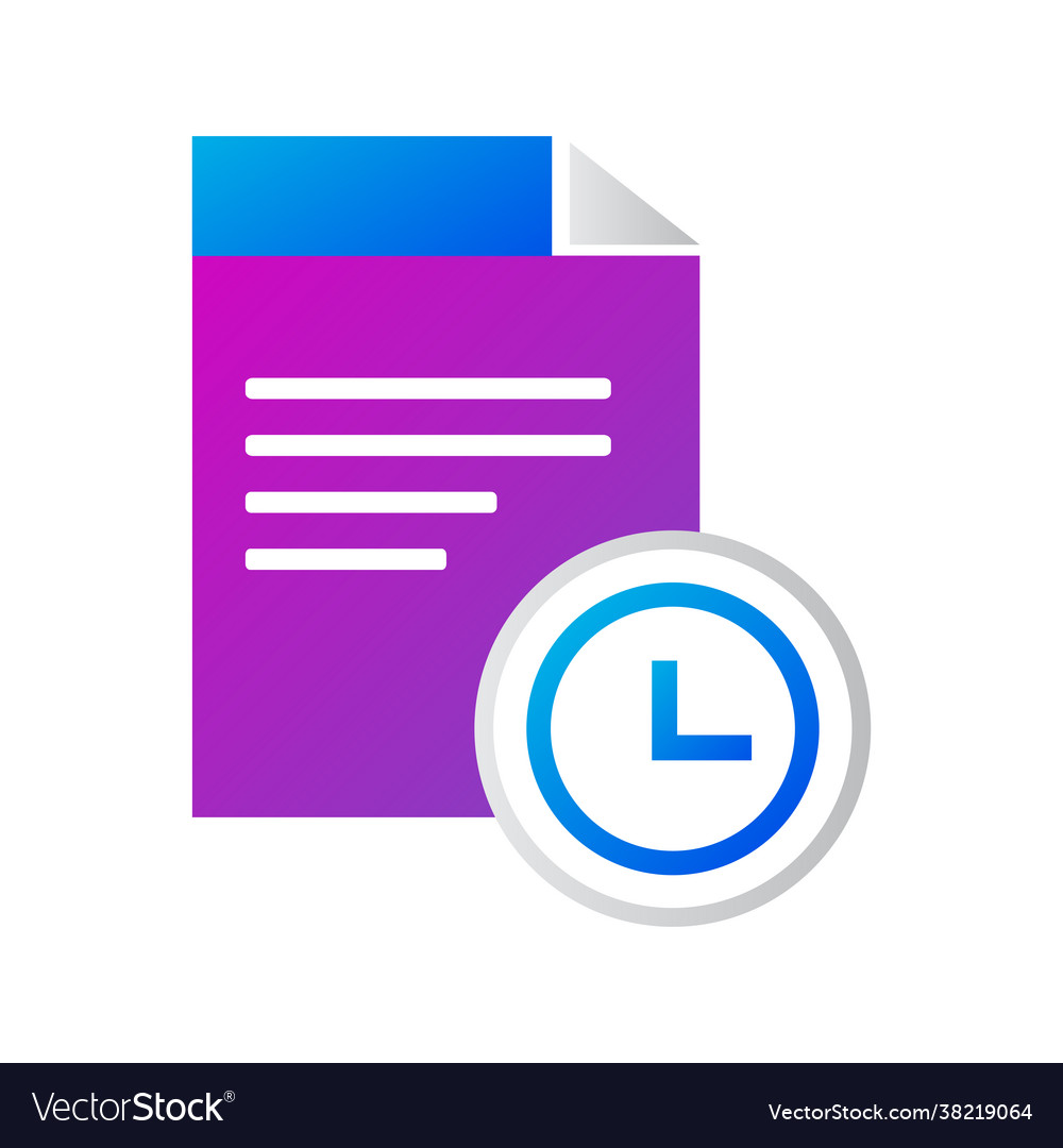 File icon with time gradient style