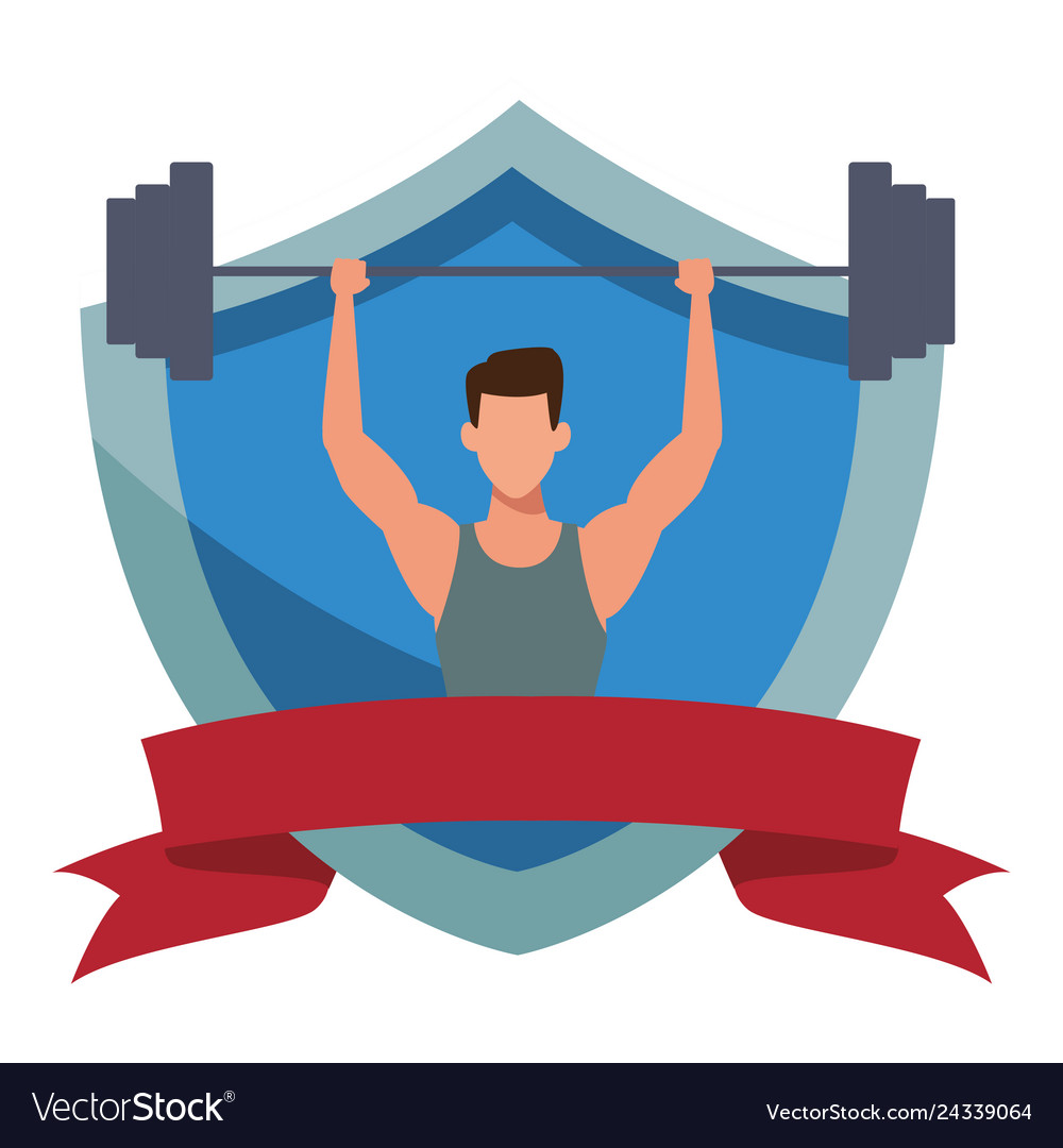Man working out vector image Man working out
