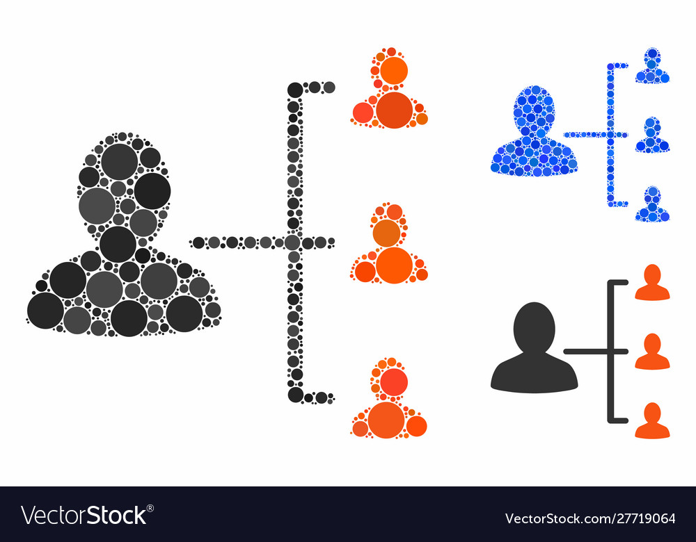 Patient relations composition icon round dots