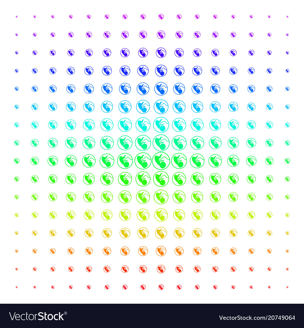 Prenatal shape halftone spectrum pattern Vector Image Prenatal shape halftone spectrum pattern