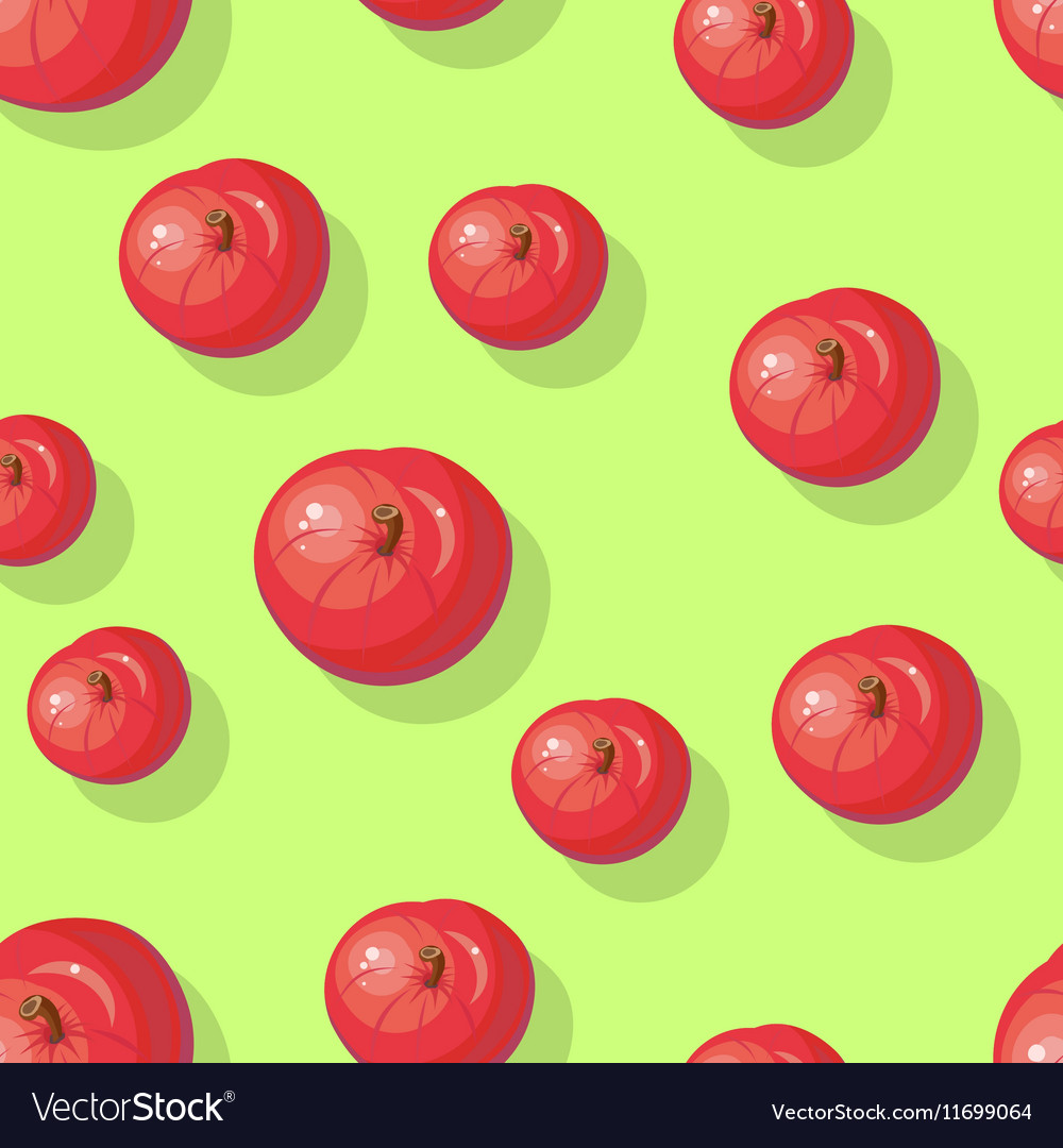 Red apples seamless pattern