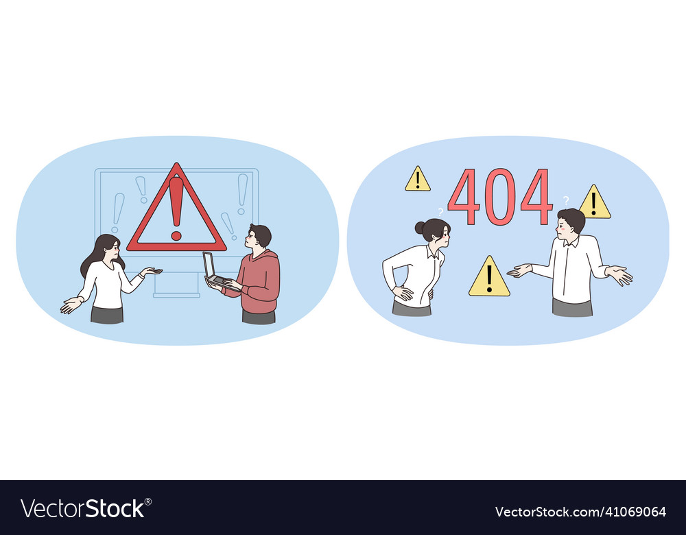 Technical problem and page not found concept vector image Technical problem and page not found concept