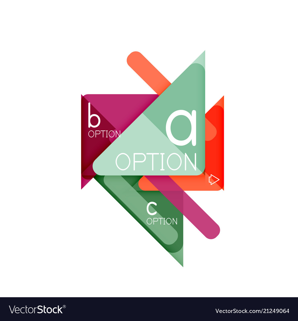 Triangle data visualization design option vector image Triangle data visualization design option