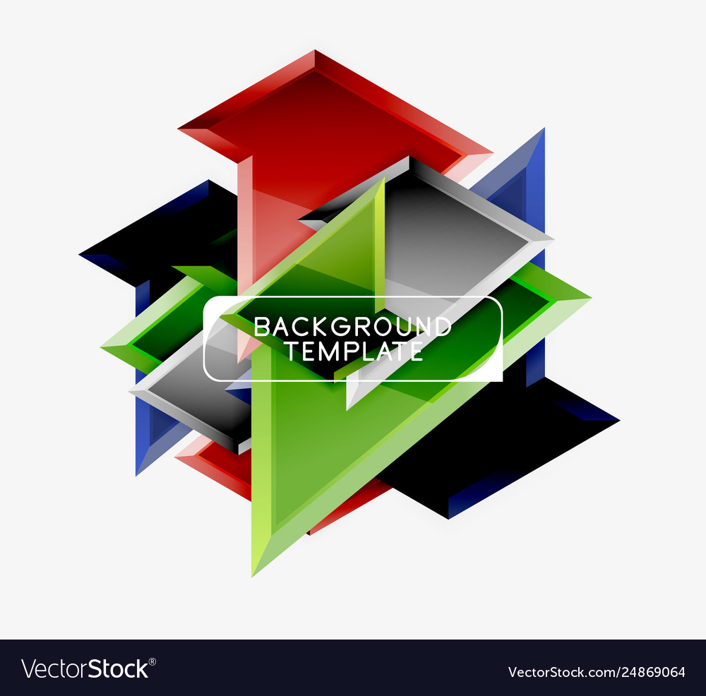 Triangular low poly background design vector image Triangular low poly background design