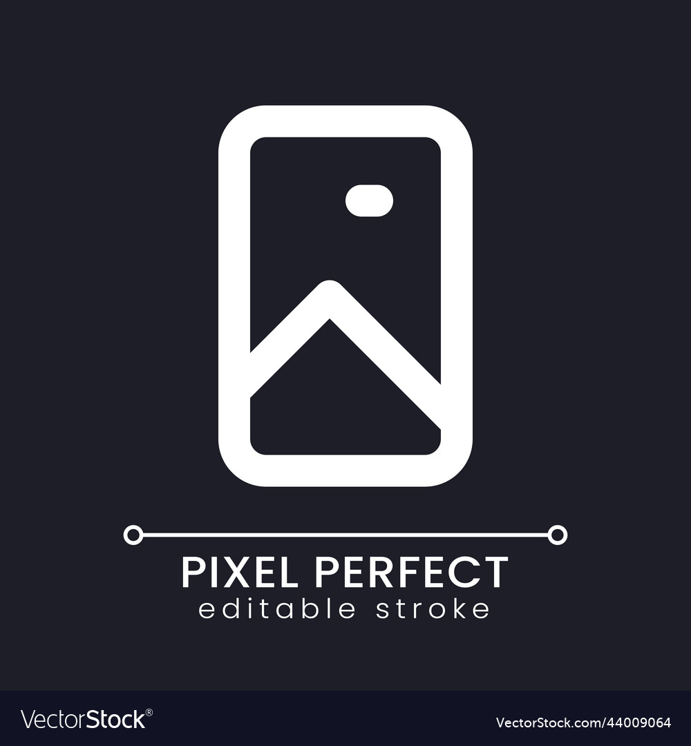 Vertical picture pixel perfect white linear ui