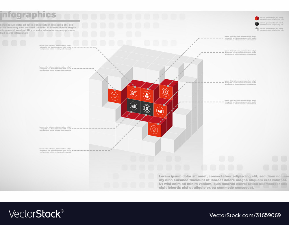3d Infografiken Design und Business Marketing-Ikone vector image 3d Infografiken Design und Business Marketing-Ikone