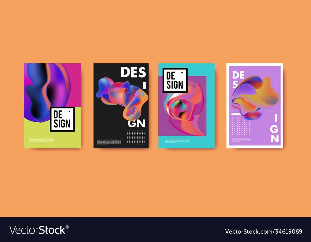 Abstract colorful liquid and fluid pattern Vector Image Abstract colorful liquid and fluid pattern
