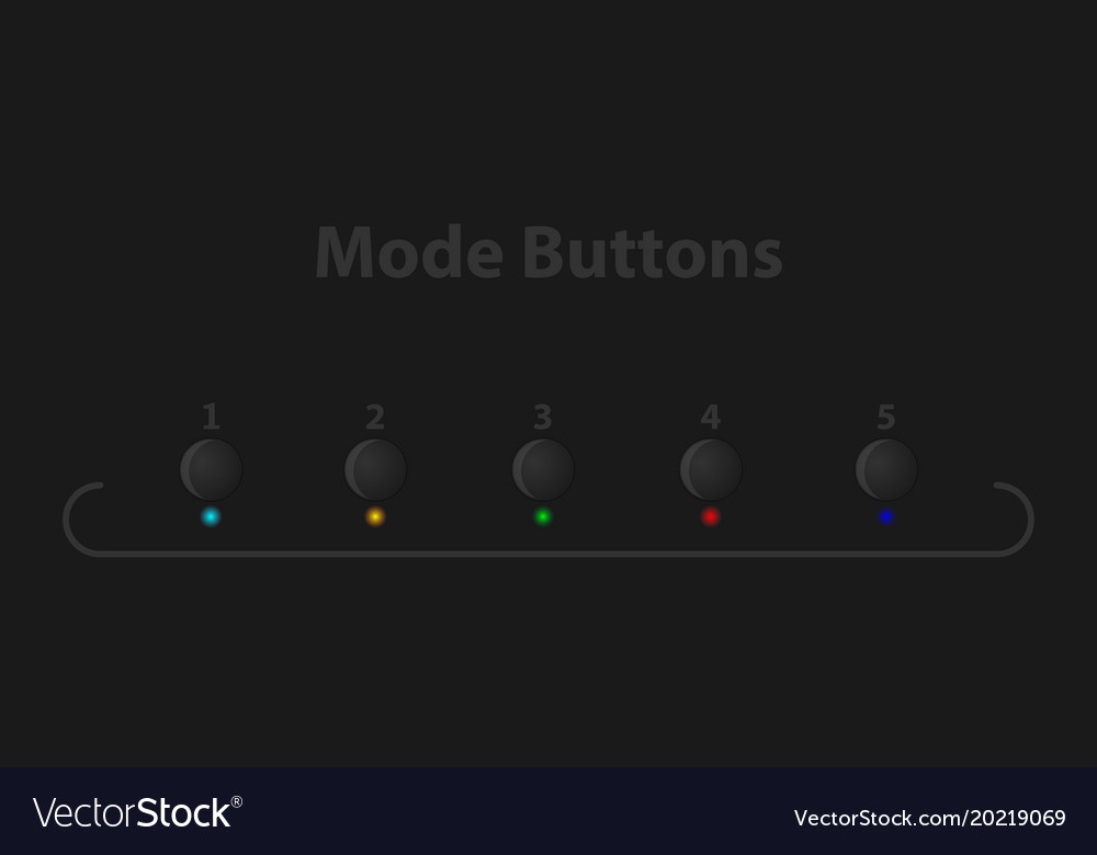 Black buttons with leds