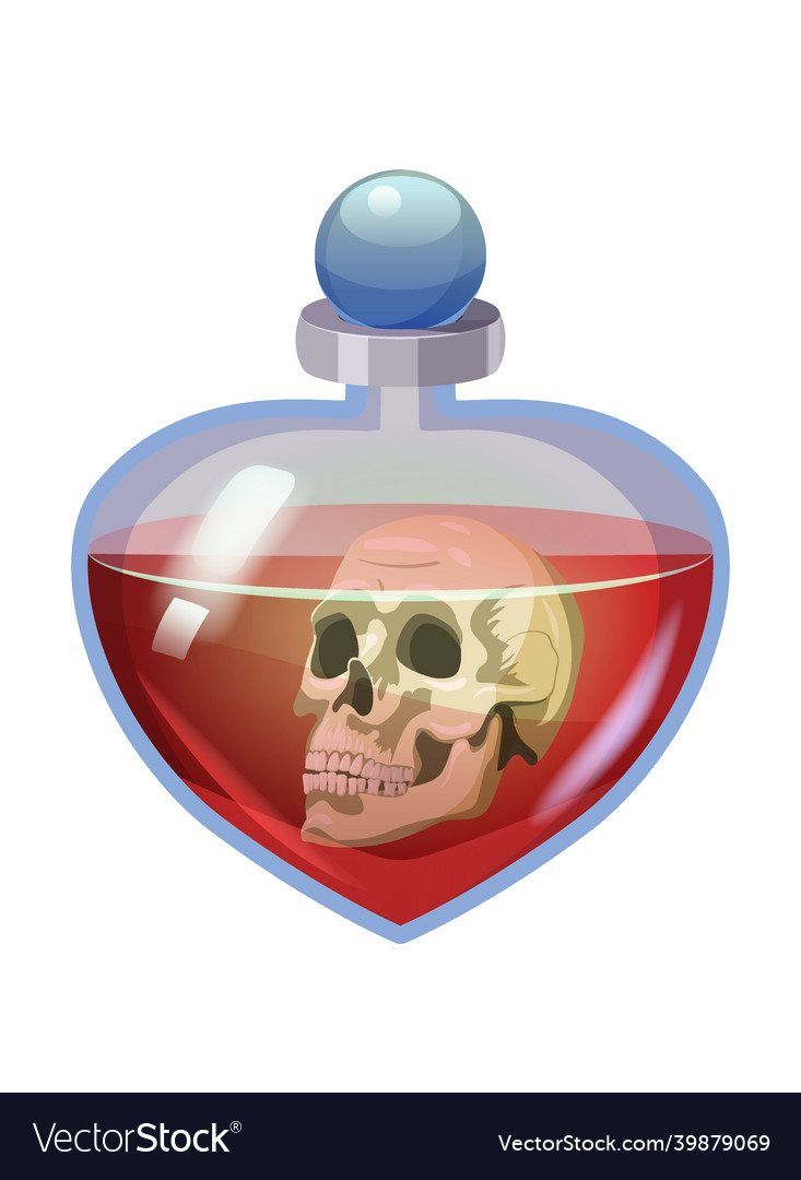 Bottle Magie Trank mit scull Spiel Icon Asset