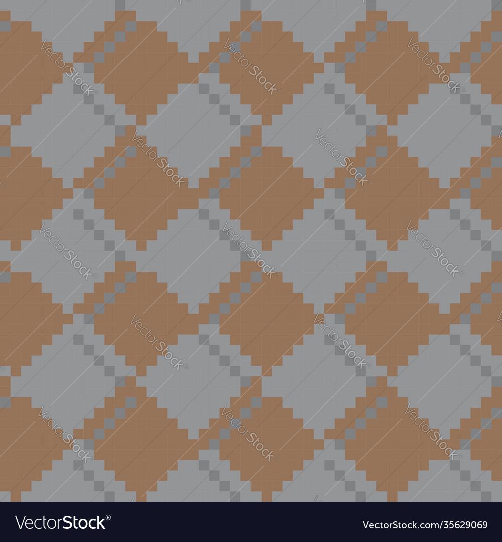 Brown argyle seamless pattern background vector image Brown argyle seamless pattern background