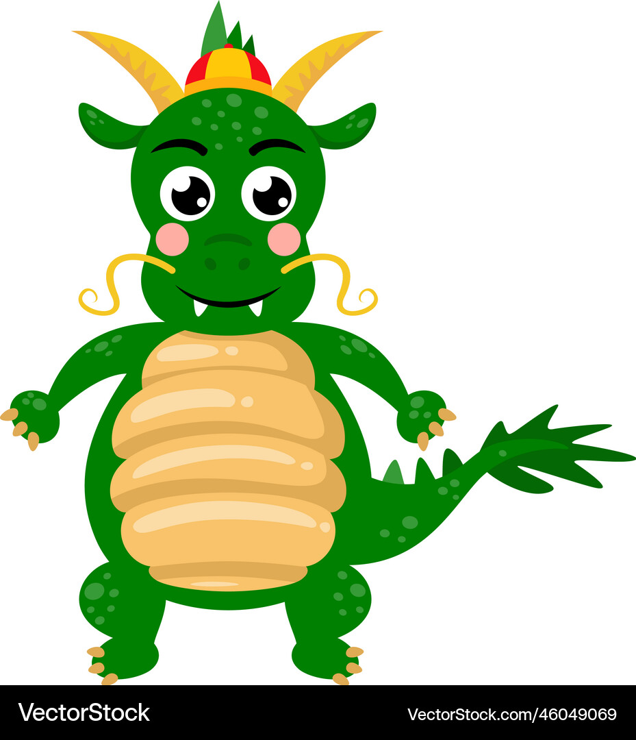Cute chinese zodiac dragon Royalty Free Vector Image