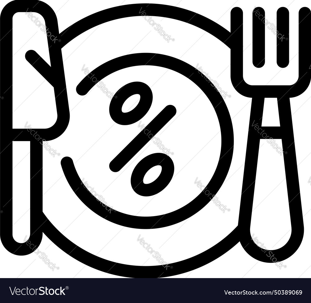 Diet food icon outline balanced nutrition Vector Image