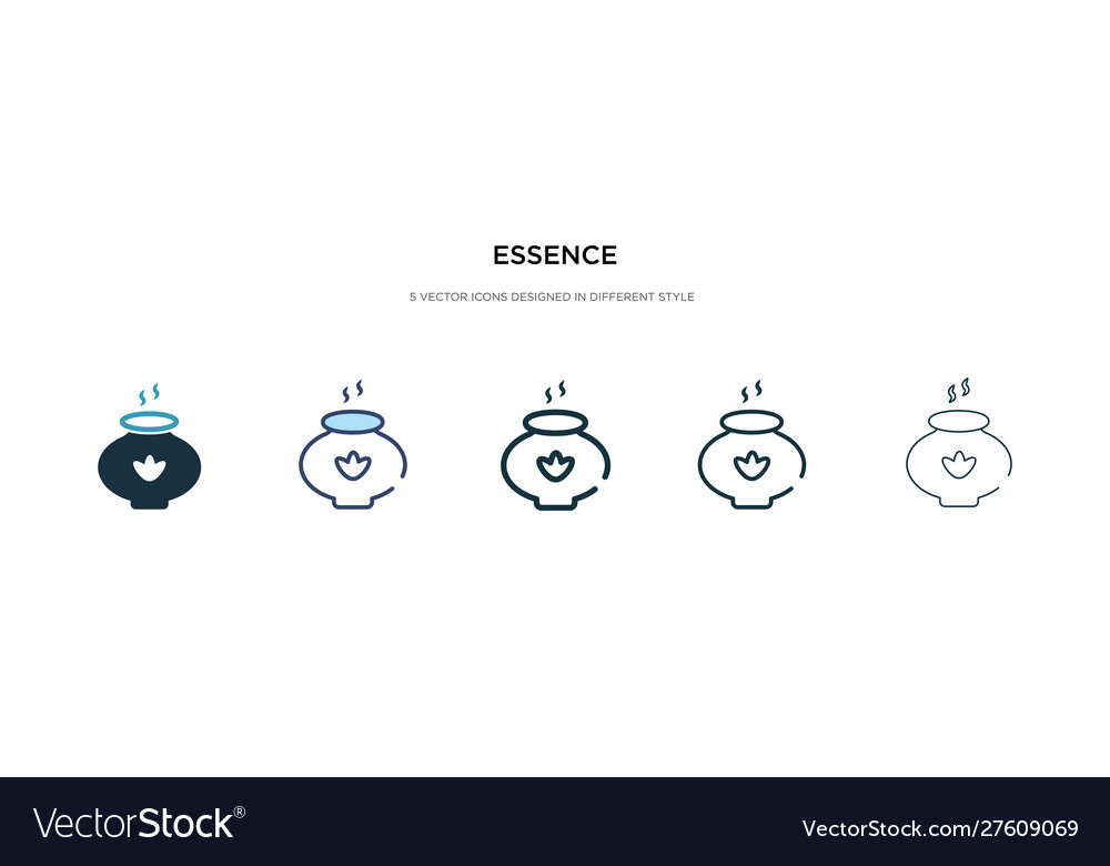 Essence icon in different style two colored vector image Essence icon in different style two colored
