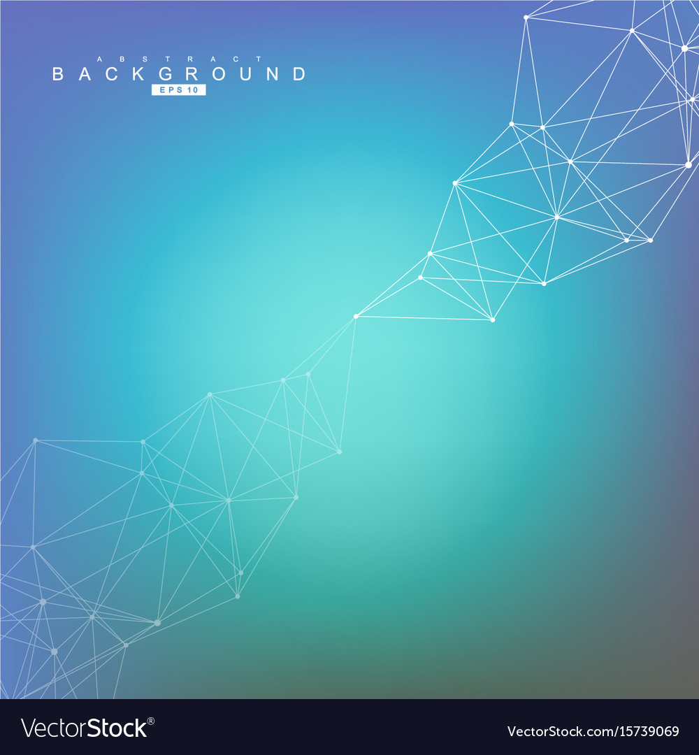 Geometric abstract background with connected line