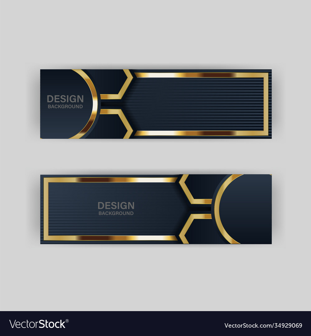 Gold banner design with minimalist modern style