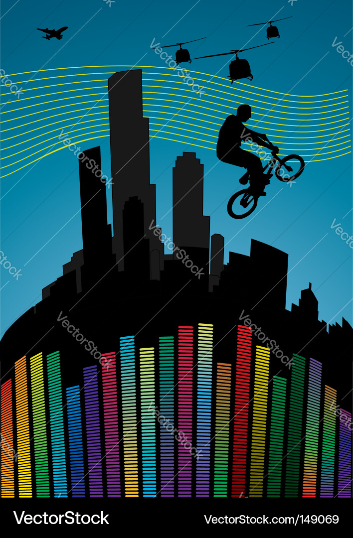 Guy on bmx Royalty Free Vector Image - VectorStock