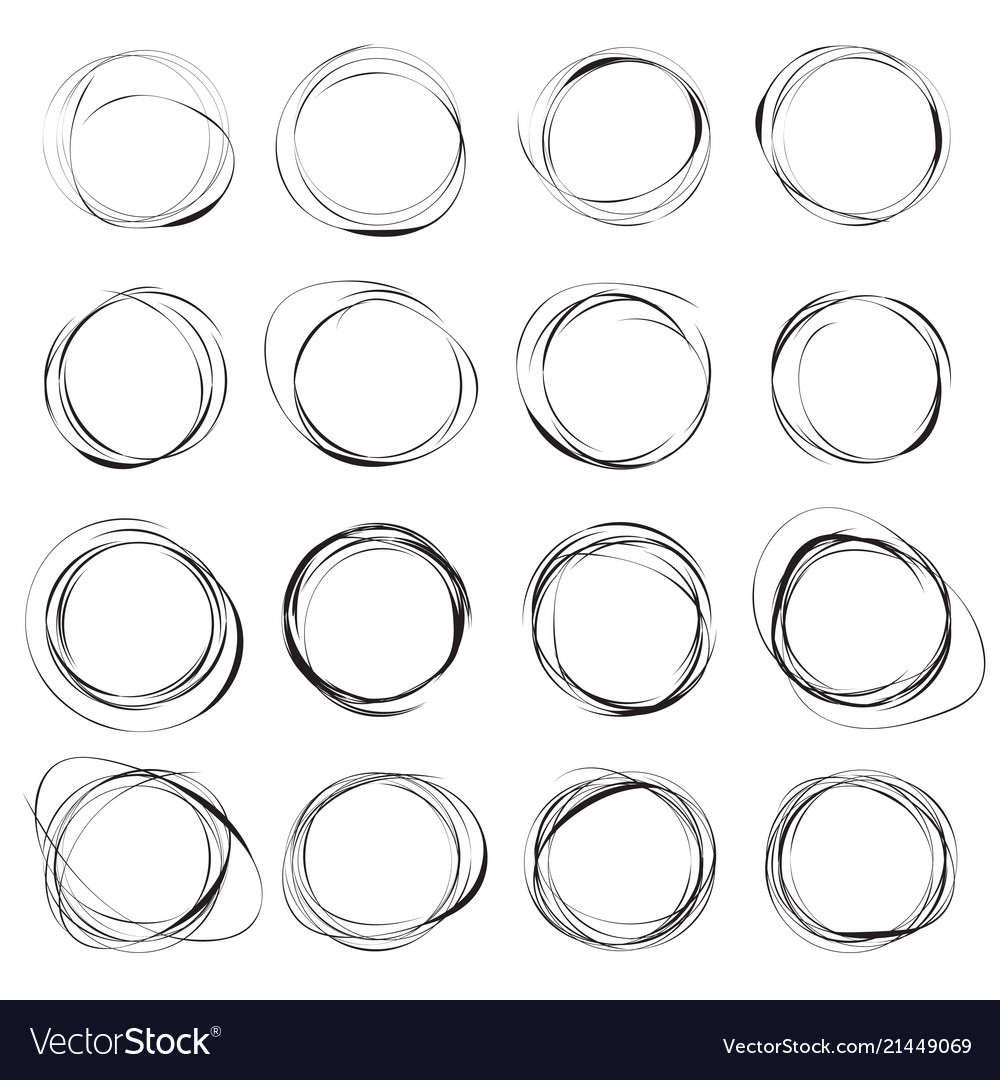 Download Hand drawn circle Royalty Free Vector Image - VectorStock