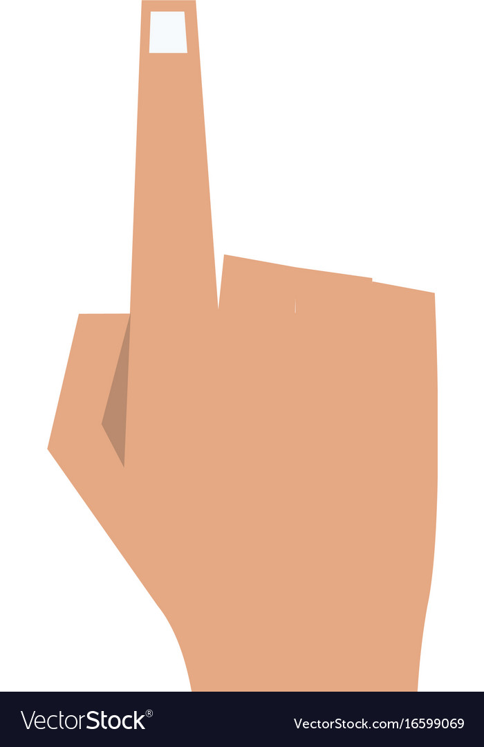 Hand pointing with index finger icon image