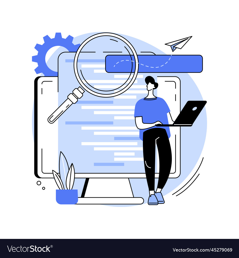 Html5 website development abstract concept Vector Image Html5 website development abstract concept