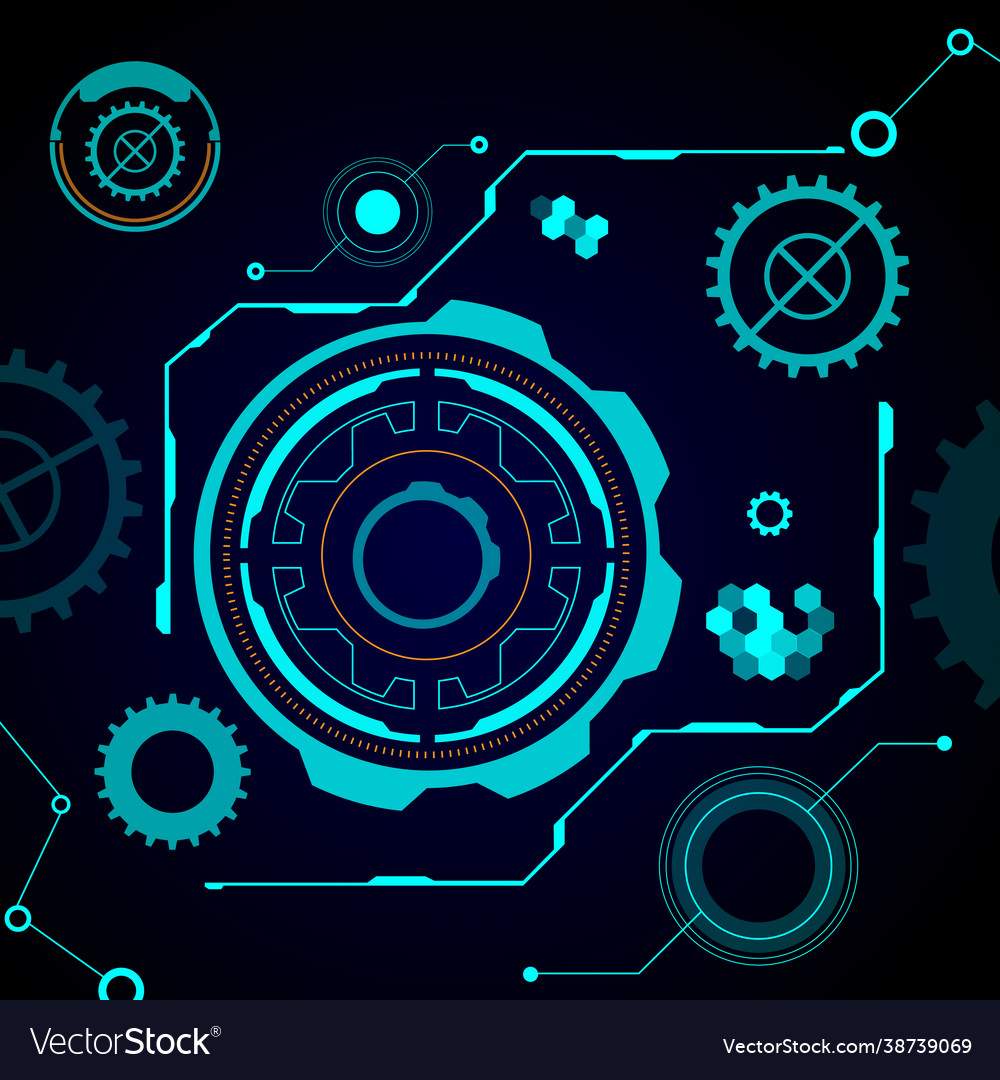 Hud futuristic interface concept background vector image Hud futuristic interface concept background