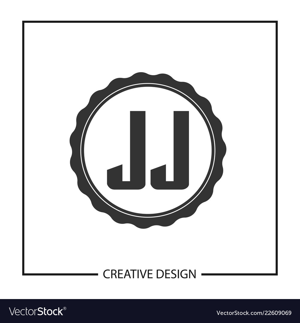 Initial jj letter logo template design Royalty Free Vector