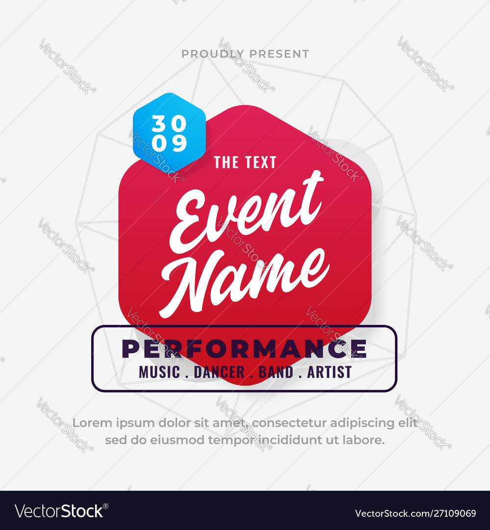 Modern colorful coming soon event poster Vector Image