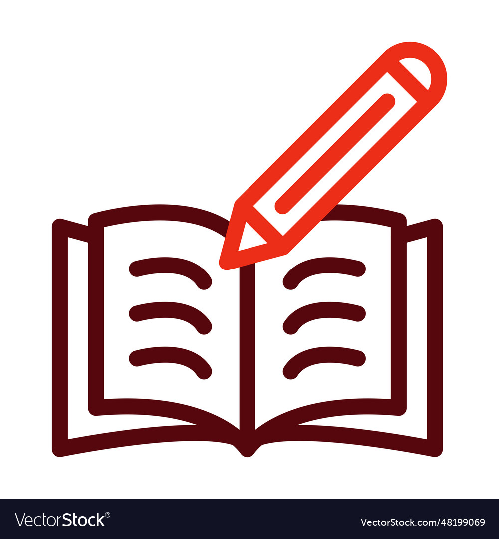 Notebook glyph two color icon for personal
