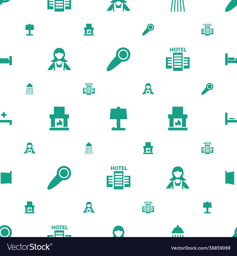 Room icons pattern seamless white background