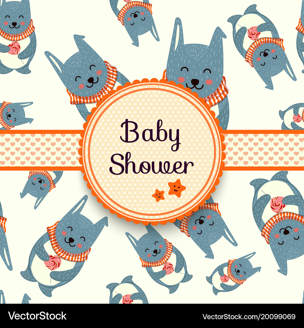 Seamless pattern with teddy bear Royalty Free Vector Image