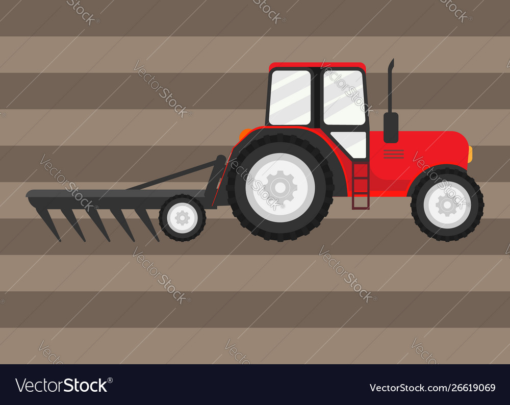 Tractor Working in a Field
