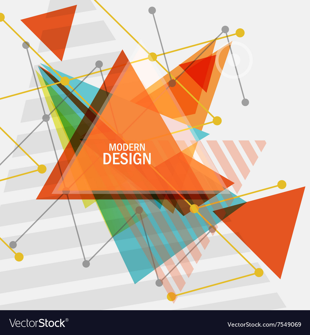 Triangle abstract design Royalty Free Vector Image
