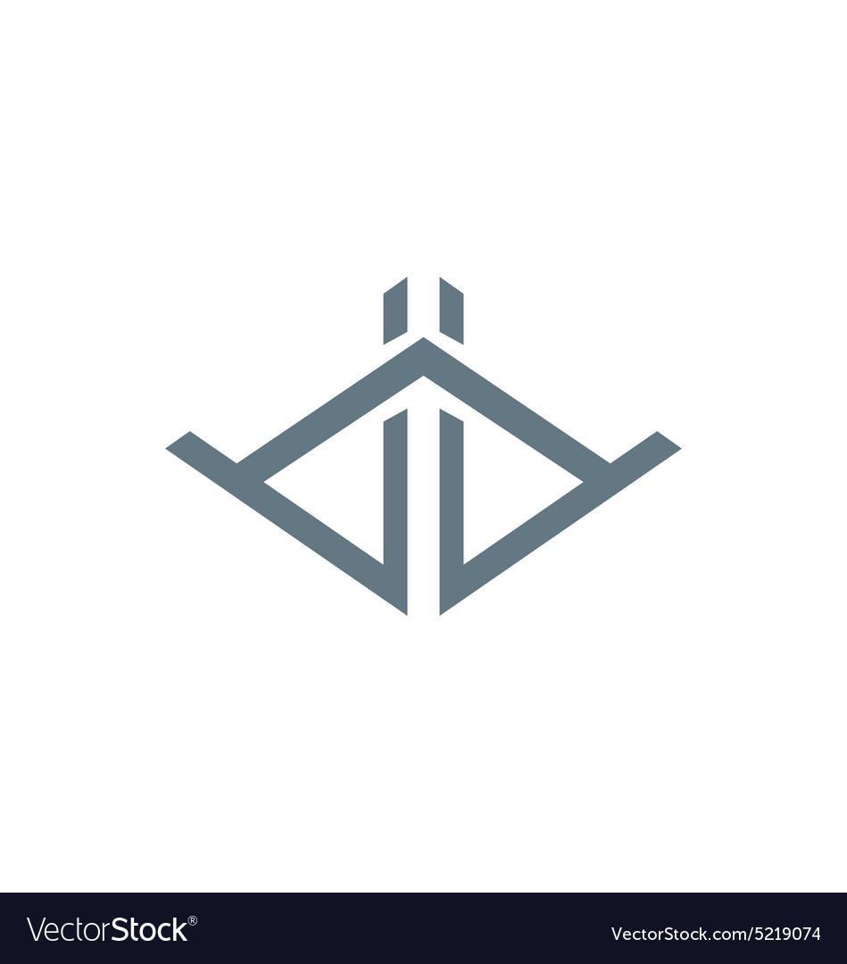 Abstrakte Form Konstruktion Linie Logo