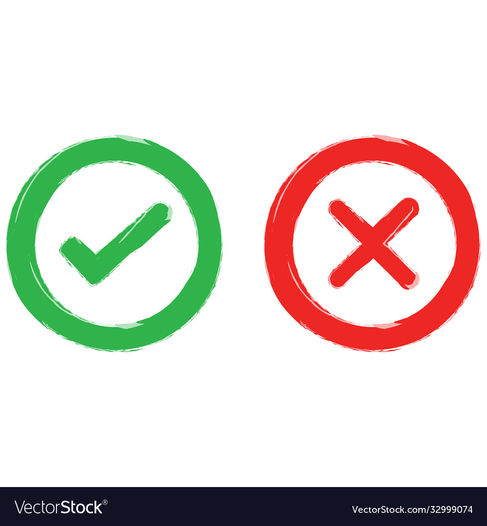 Check Mark and Wrong Icon Set