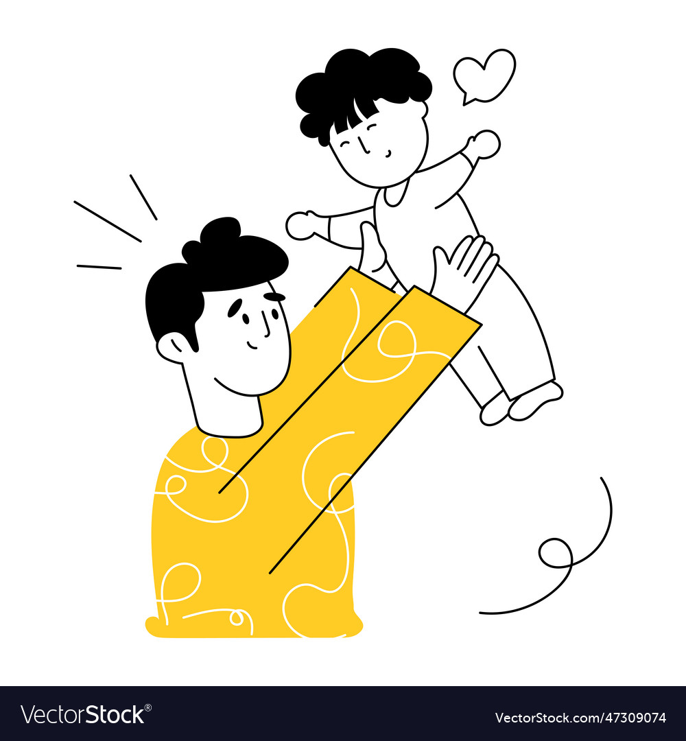 Dad playing Royalty Free Vector Image - VectorStock