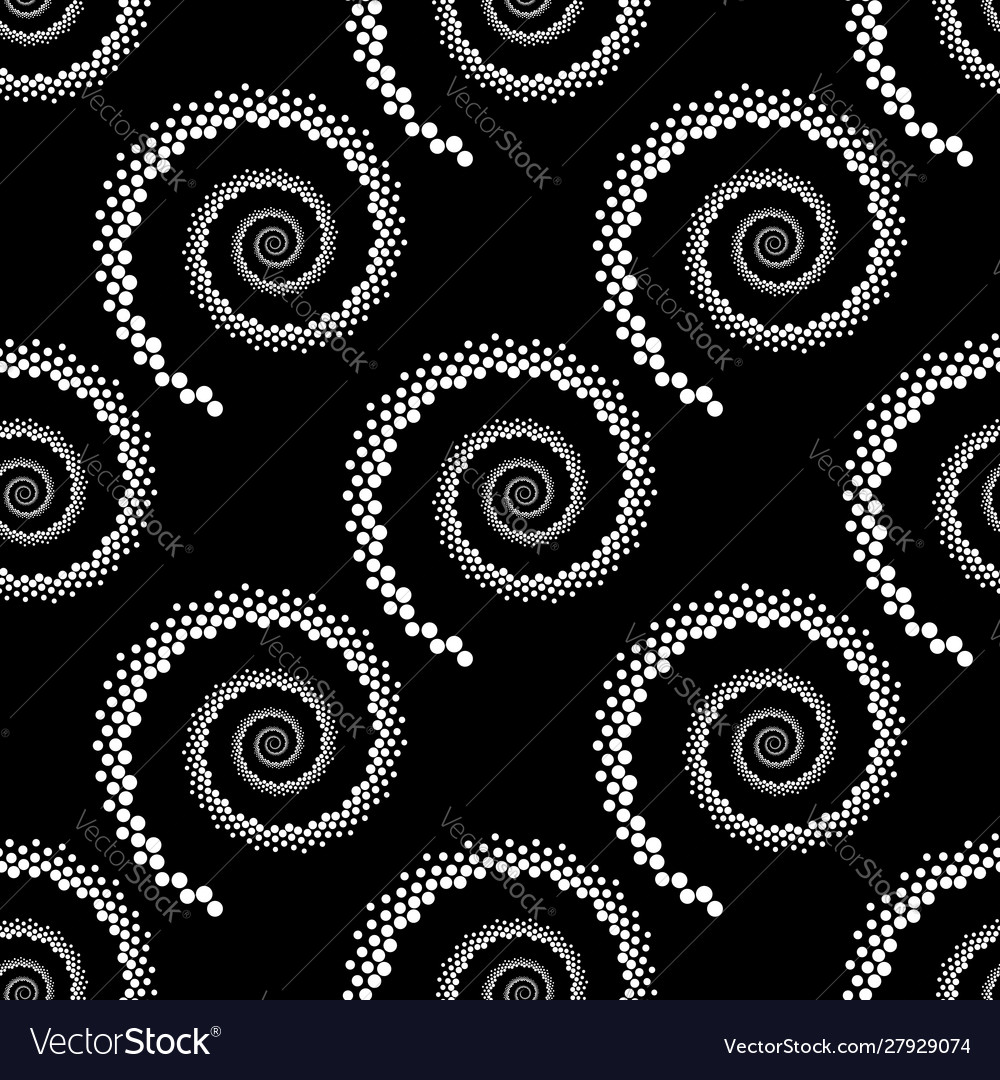 Design seamless spiral dots backdrop Royalty Free Vector