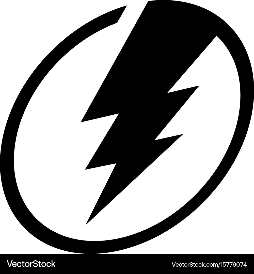 Electric lightning bolt Royalty Free Vector Image