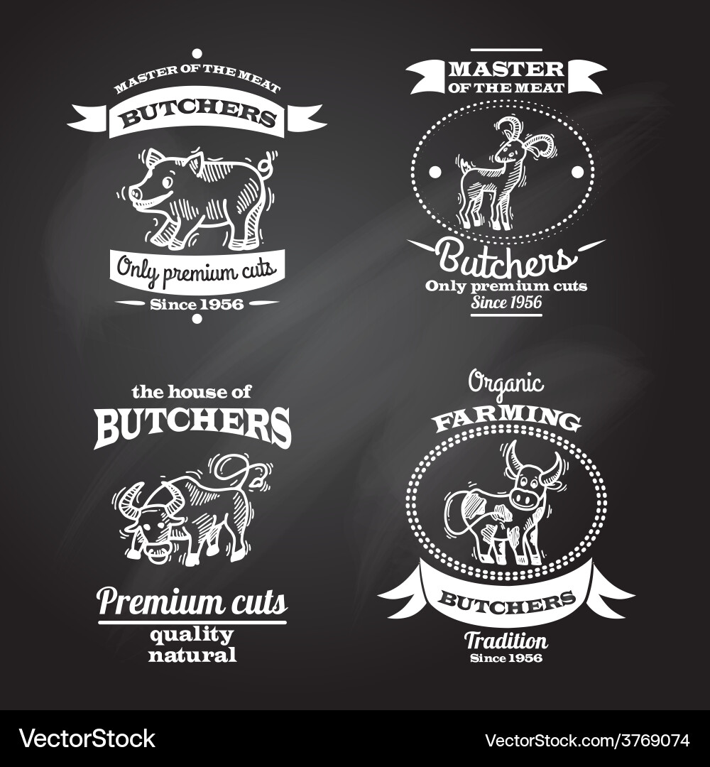 Farm label set Royalty Free Vector Image - VectorStock