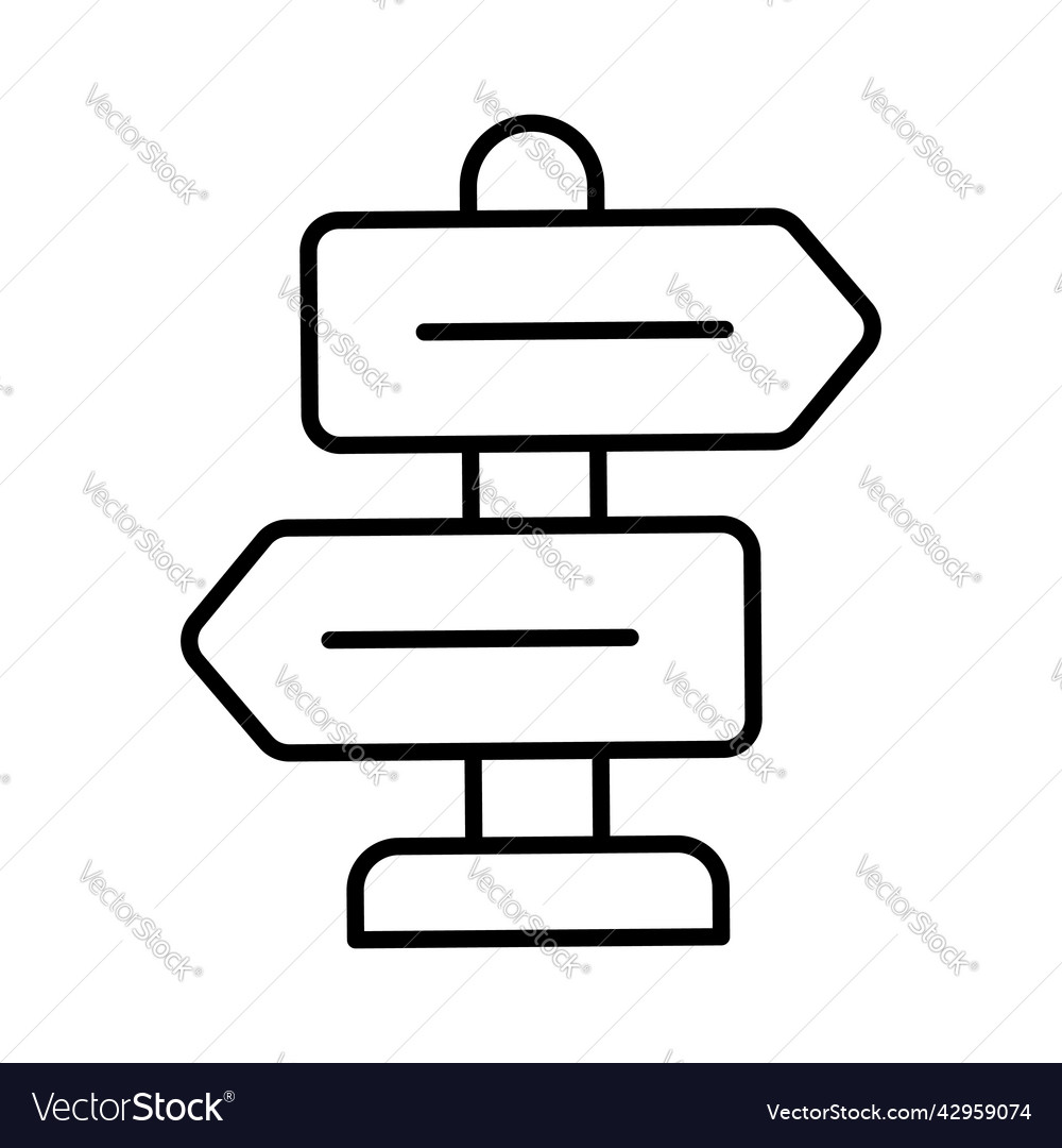 Guidepost finance related line icon editable