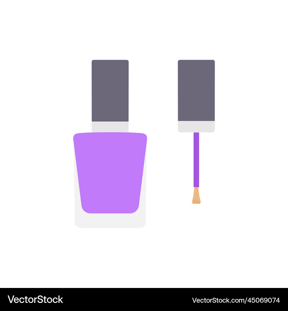 Nail polish flat clean icon design element on Vector Image