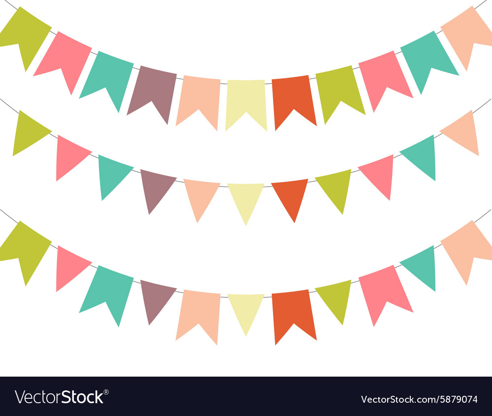 Party background with flags Royalty Free Vector Image