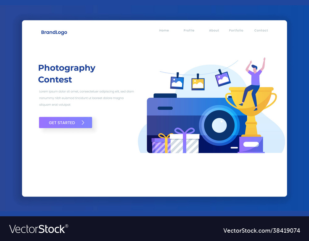 Photo competition landing page