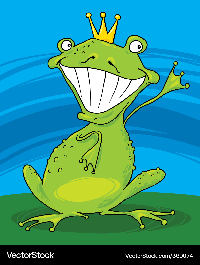 Prince frog Royalty Free Vector Image - VectorStock