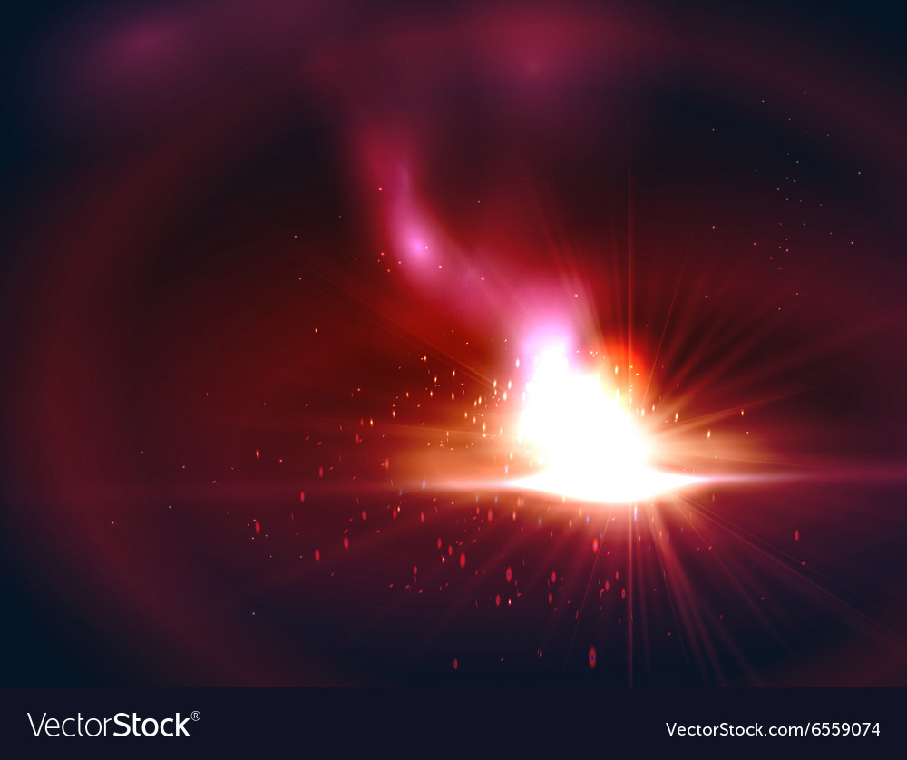 Red color abstract design with a fire