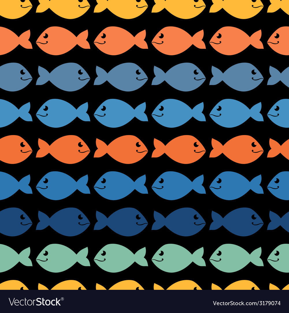 Seamless pattern with fish